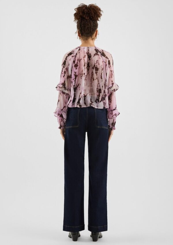 Chiffonbluse mit Rüschen