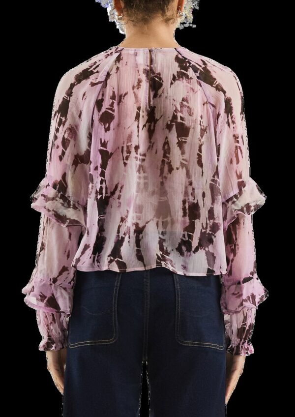 Chiffonbluse mit Rüschen