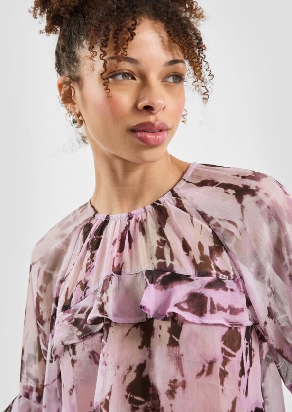 Chiffonbluse mit Rüschen