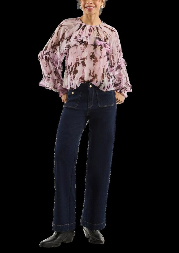 Chiffonbluse mit Rüschen