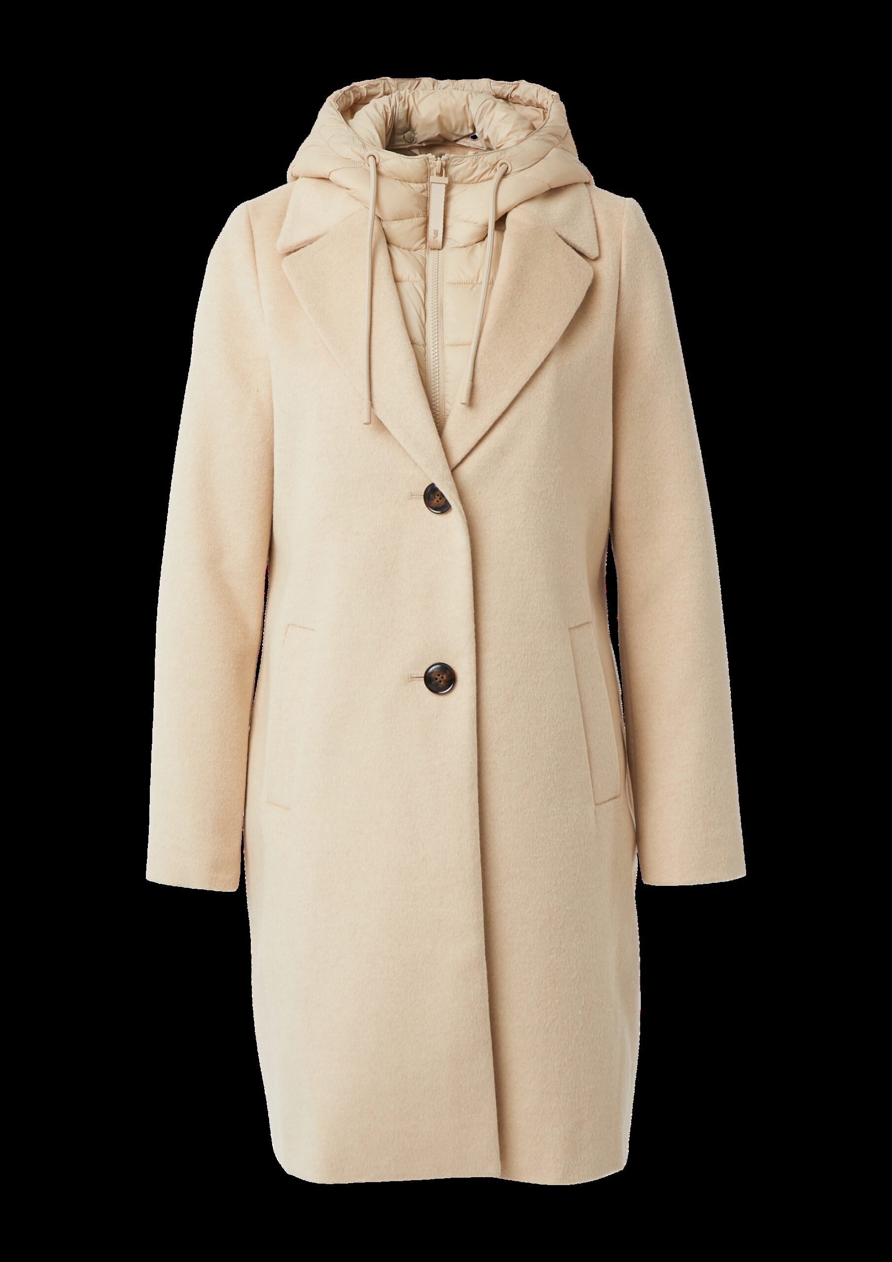 Wollmixmantel mit herausnehmbarem Steppeinsatz