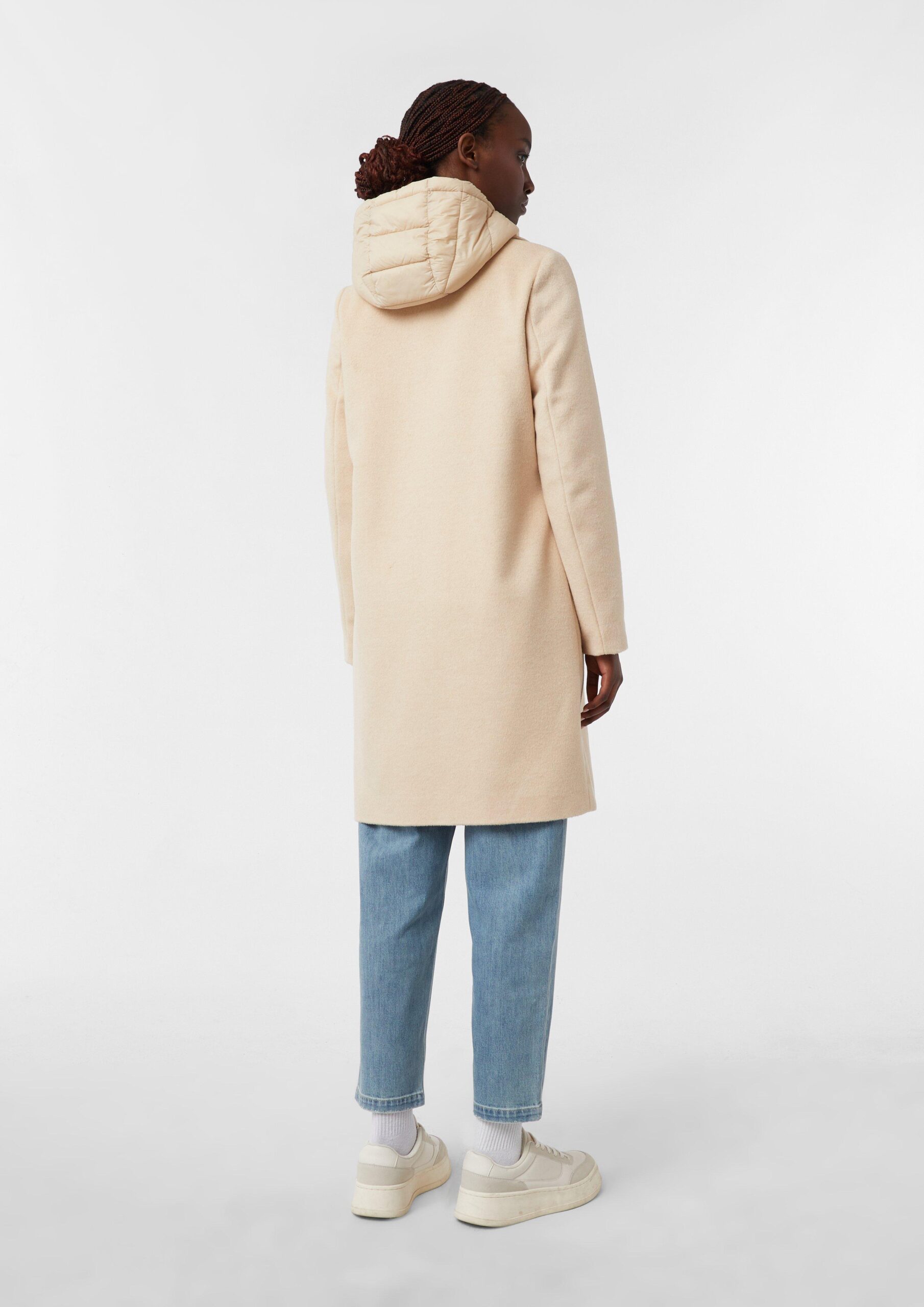 Wollmixmantel mit herausnehmbarem Steppeinsatz