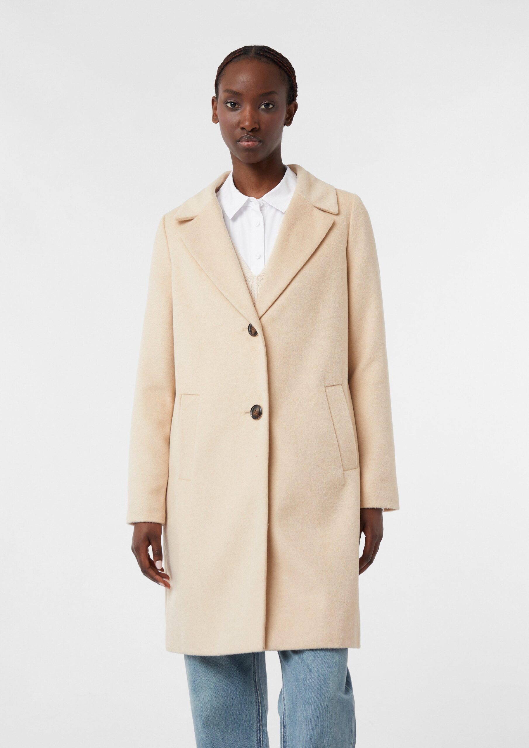 Wollmixmantel mit herausnehmbarem Steppeinsatz