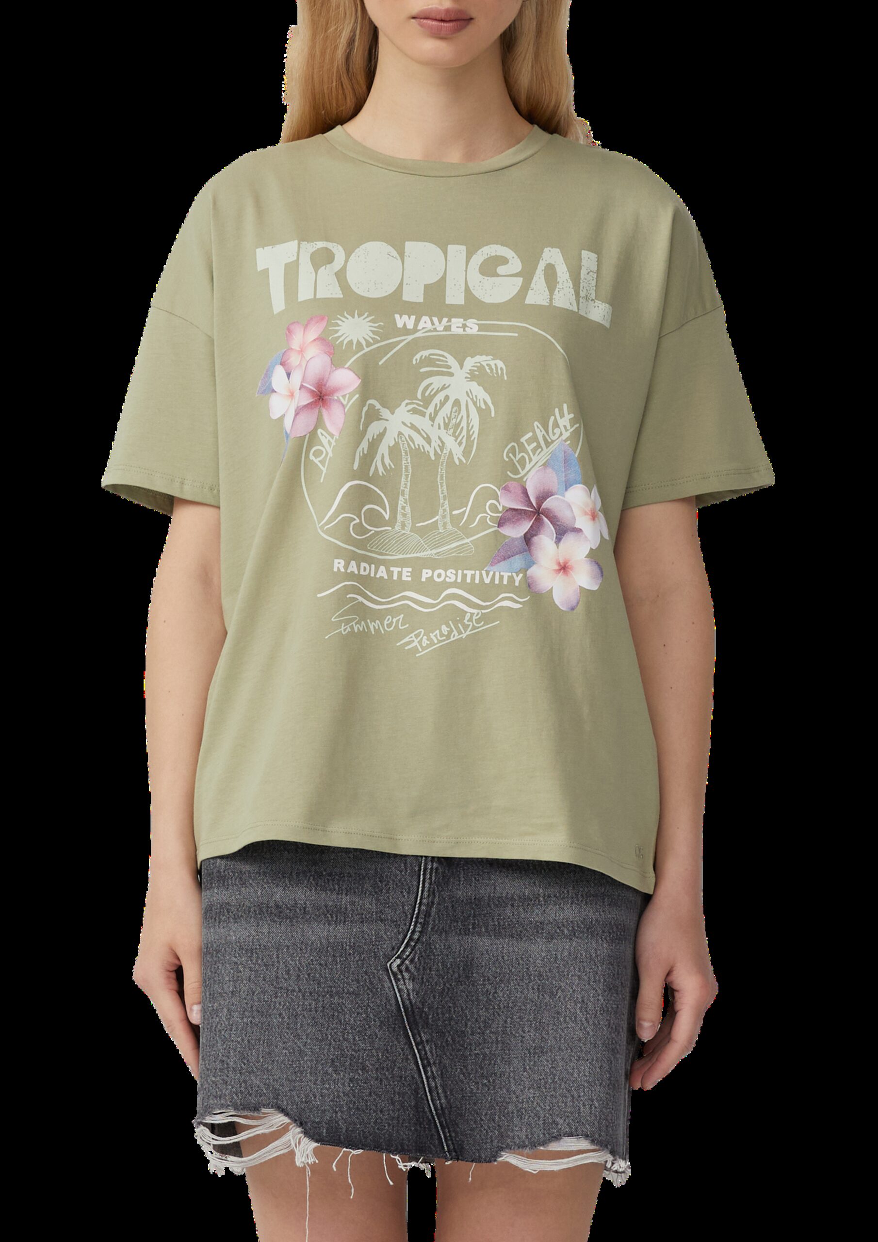 Lässiges T-Shirt mit Frontprint