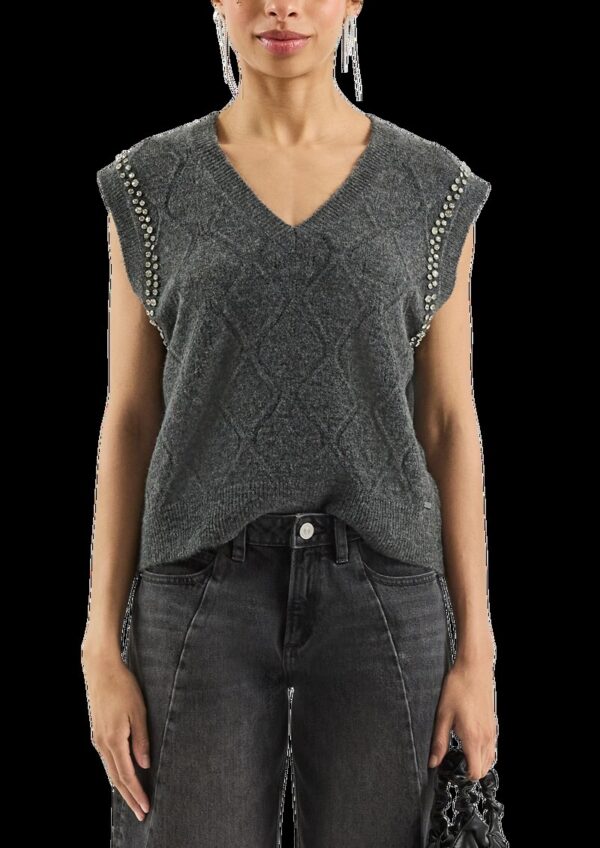 Pullunder mit Glitzersteinen