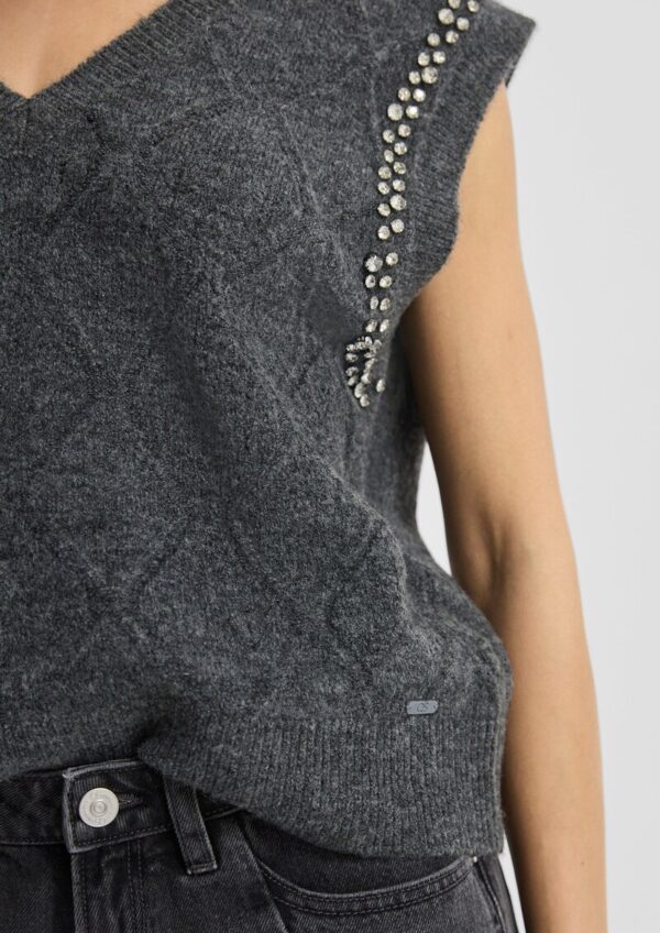 Pullunder mit Glitzersteinen