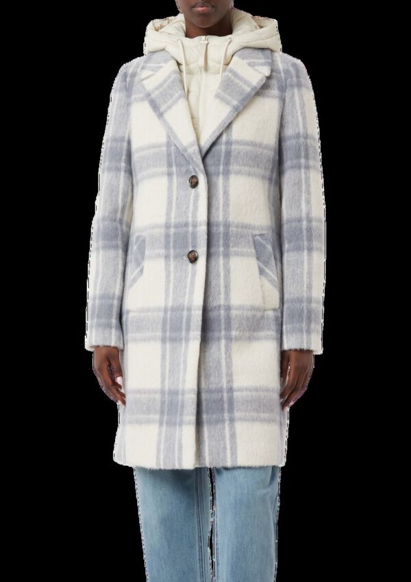 Wollmantel mit herausnehmbarem Steppeinsatz