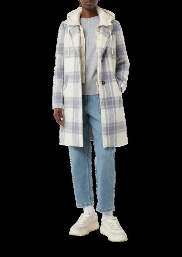 Wollmantel mit herausnehmbarem Steppeinsatz