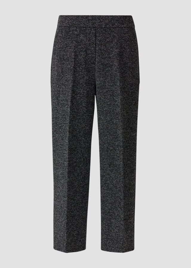 Culotte in Melange-Optik mit Elastikbund