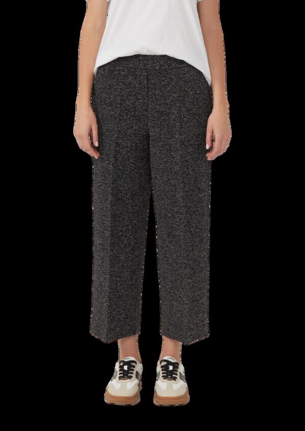 Culotte in Melange-Optik mit Elastikbund