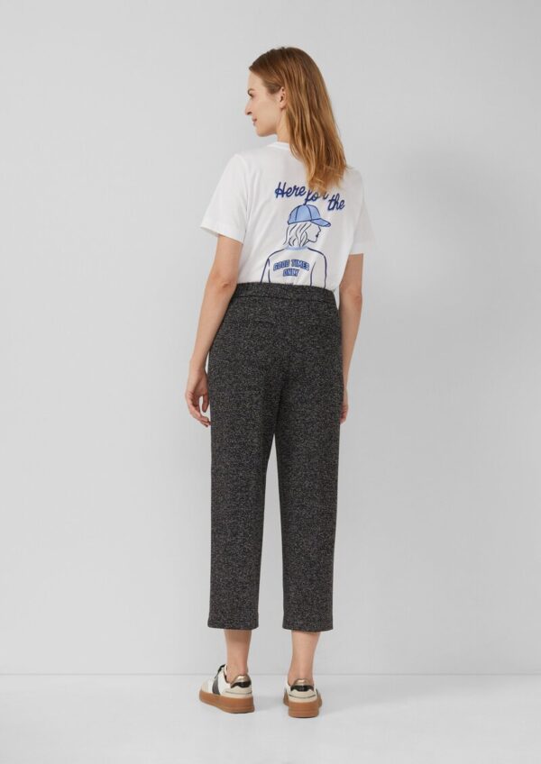 Culotte in Melange-Optik mit Elastikbund