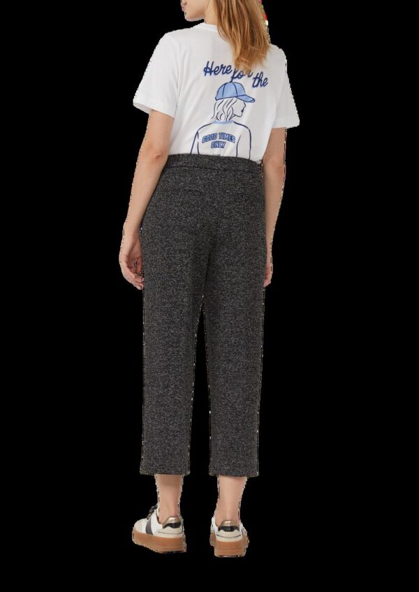 Culotte in Melange-Optik mit Elastikbund