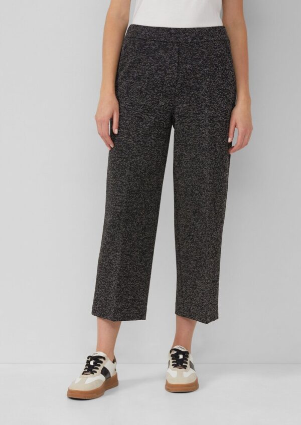 Culotte in Melange-Optik mit Elastikbund