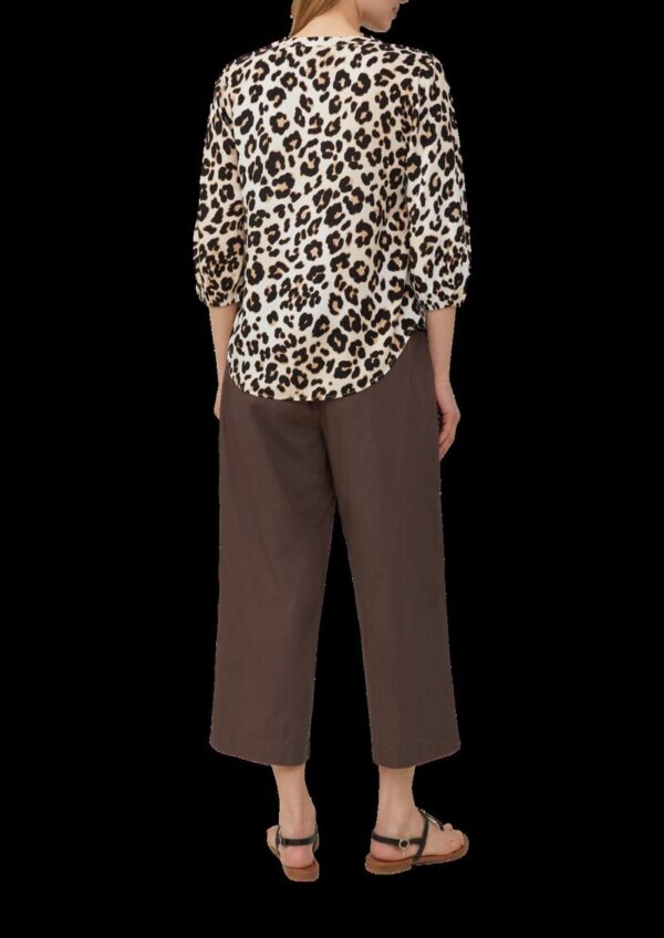 Viskose-Bluse mit Leo-Muster