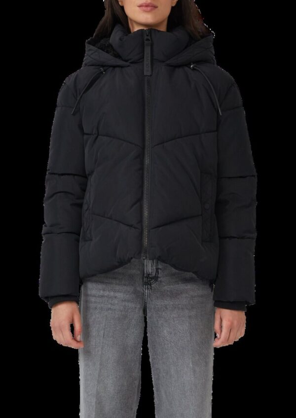 Pufferjacke mit gefütterter Kapuze