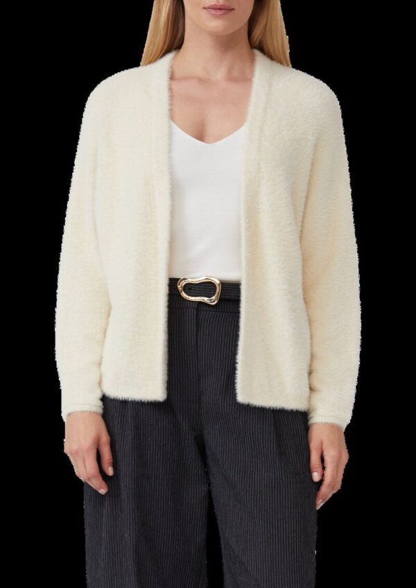 Flauschiger Cardigan mit Fledermausärmeln