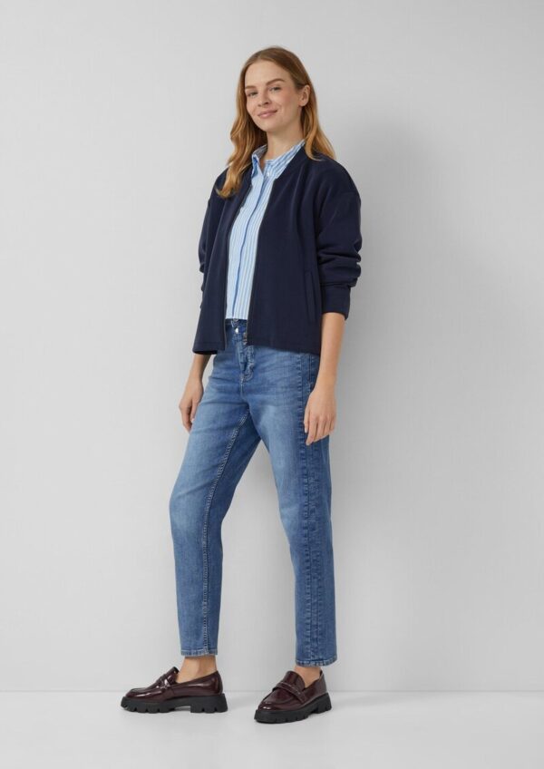 Gestreifte Popeline-Bluse im Boxy Fit