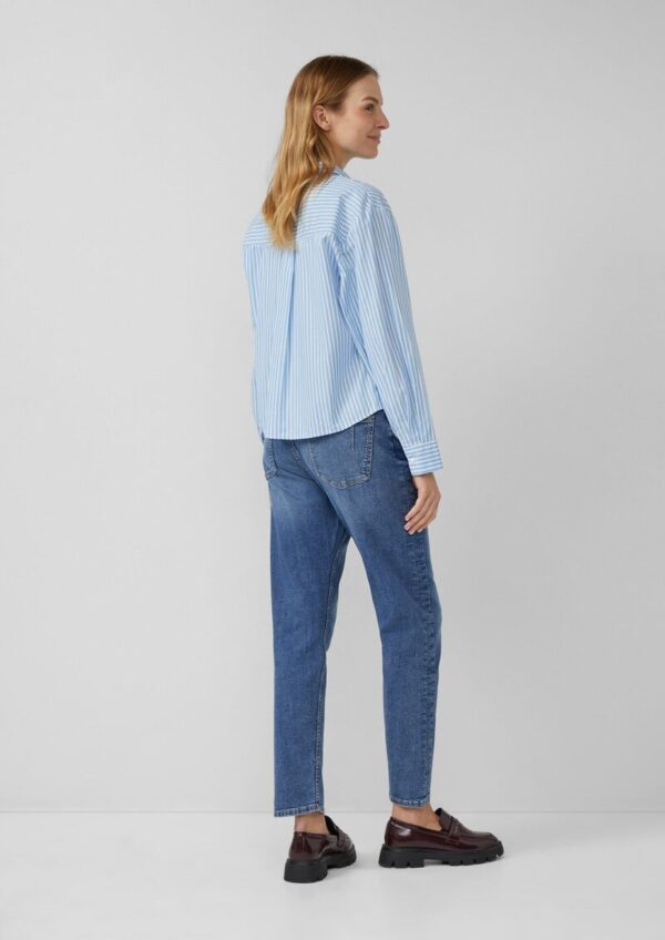 Gestreifte Popeline-Bluse im Boxy Fit