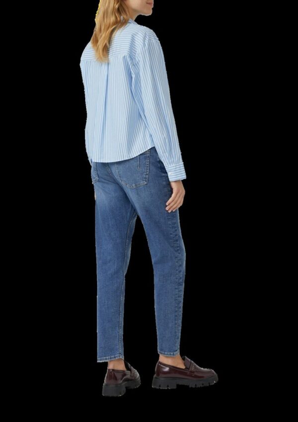 Gestreifte Popeline-Bluse im Boxy Fit