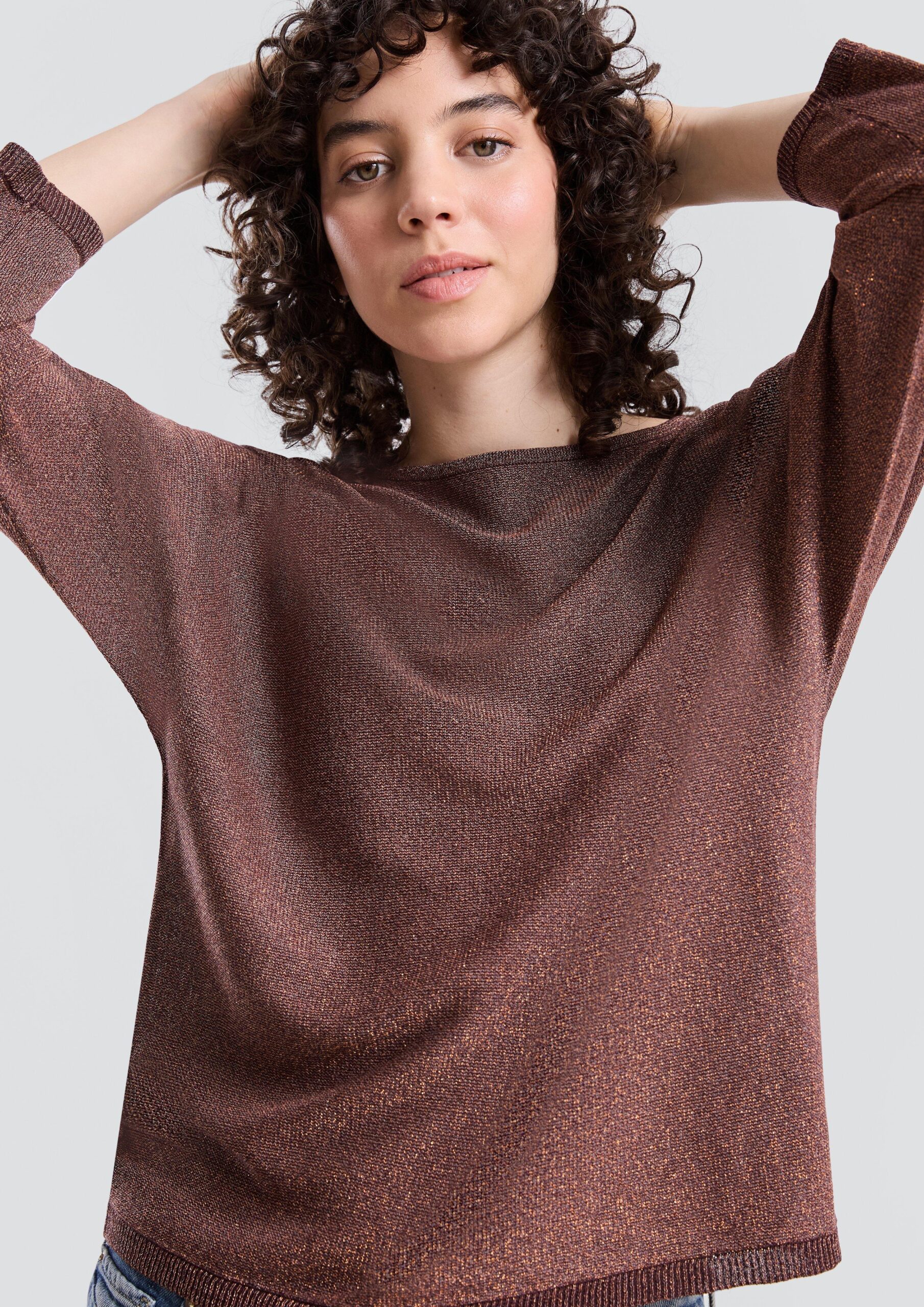 Pullover in Glitzeroptik