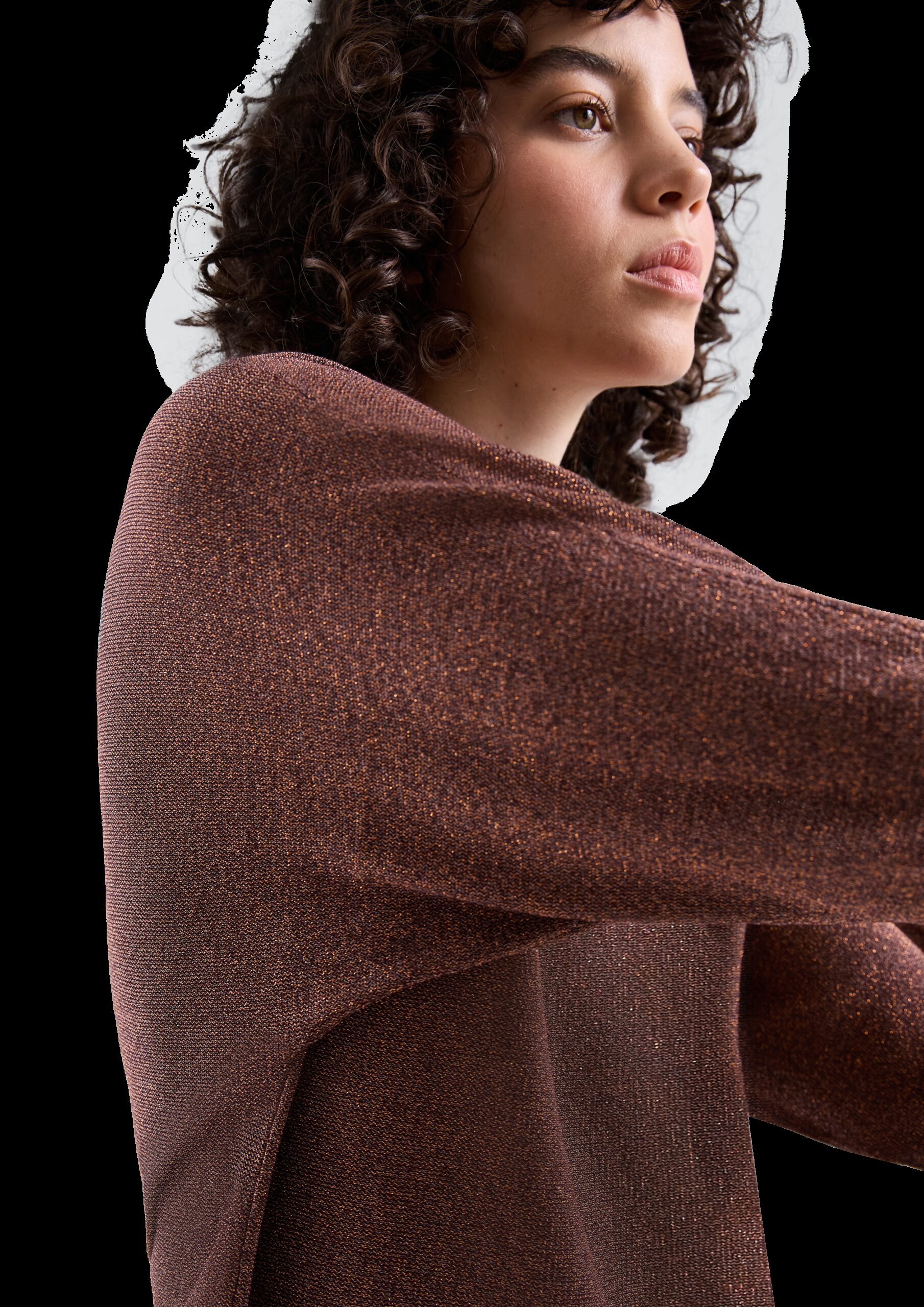 Pullover in Glitzeroptik