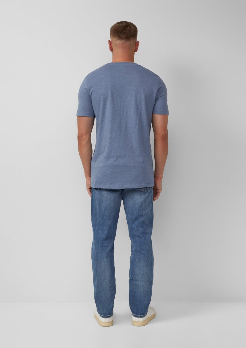 T-Shirt mit Flammgarnstruktur und Artwork