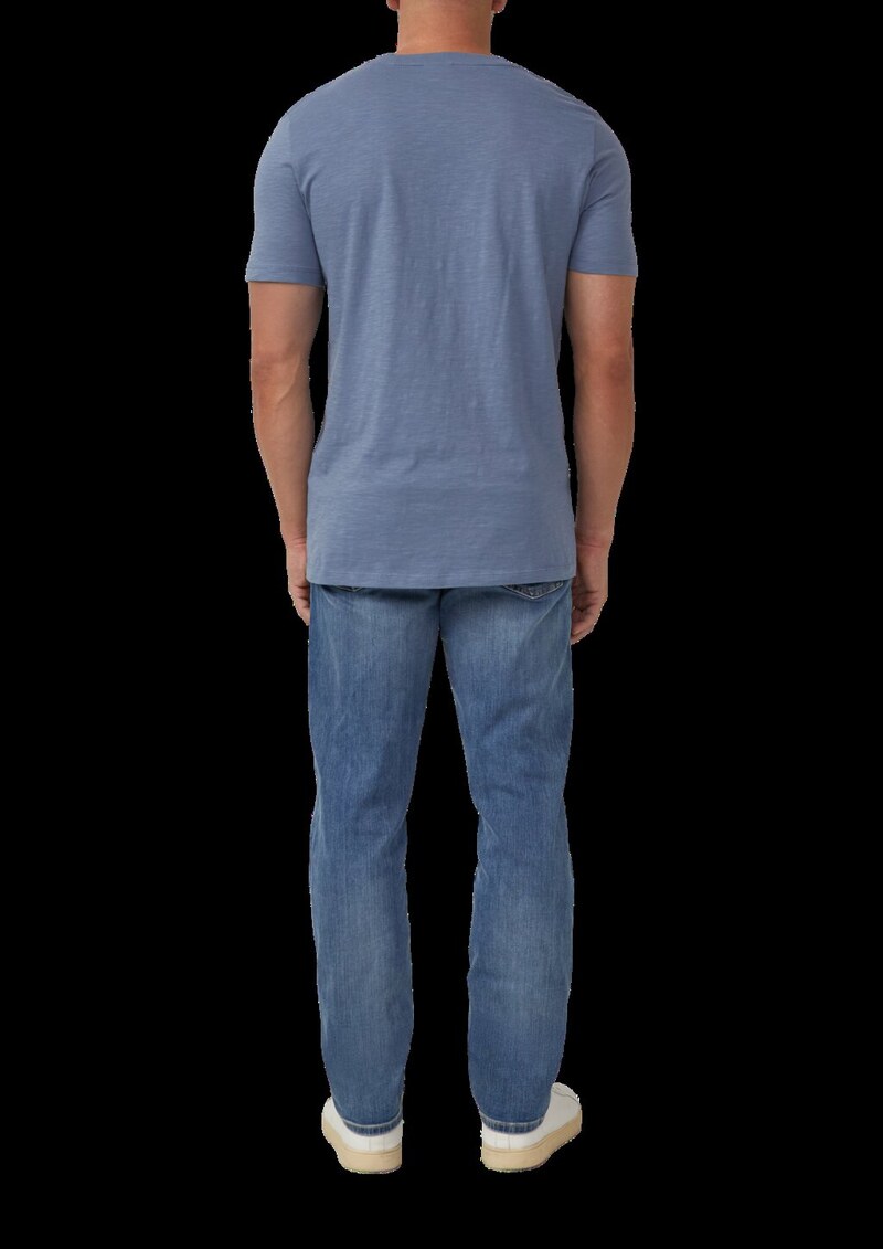 T-Shirt mit Flammgarnstruktur und Artwork