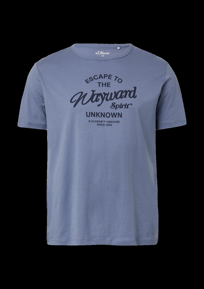 T-Shirt mit Artwork aus reiner Baumwolle