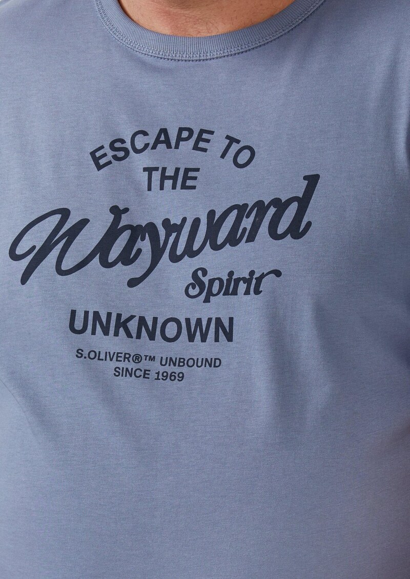 T-Shirt mit Artwork aus reiner Baumwolle