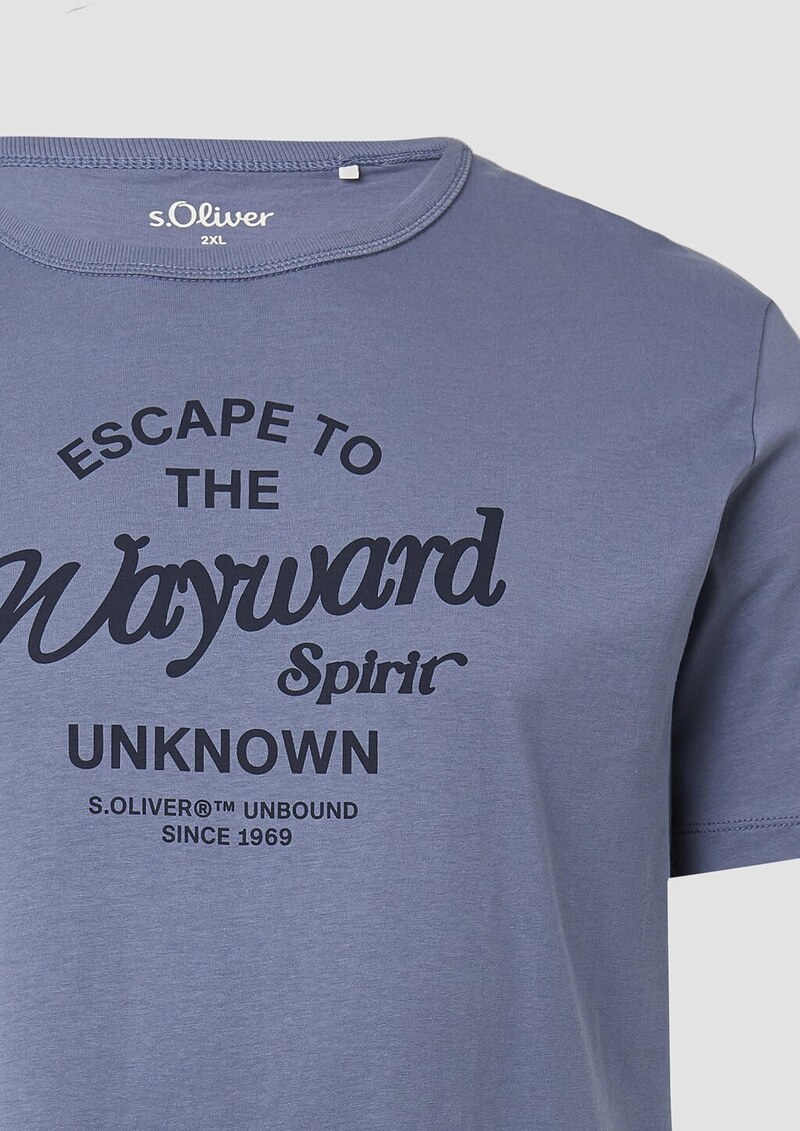 T-Shirt mit Artwork aus reiner Baumwolle