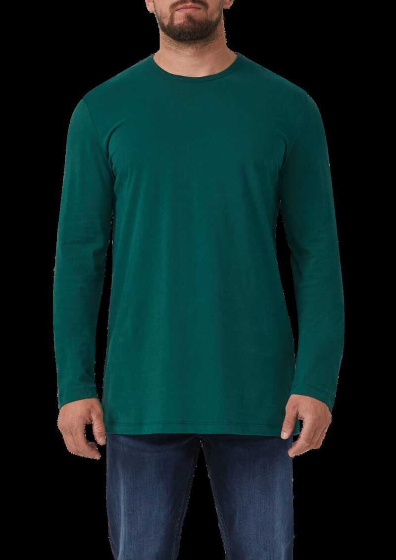 Softes Longsleeve mit Crew Neck und Logo-Patch