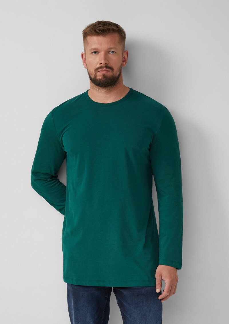 Softes Longsleeve mit Crew Neck und Logo-Patch