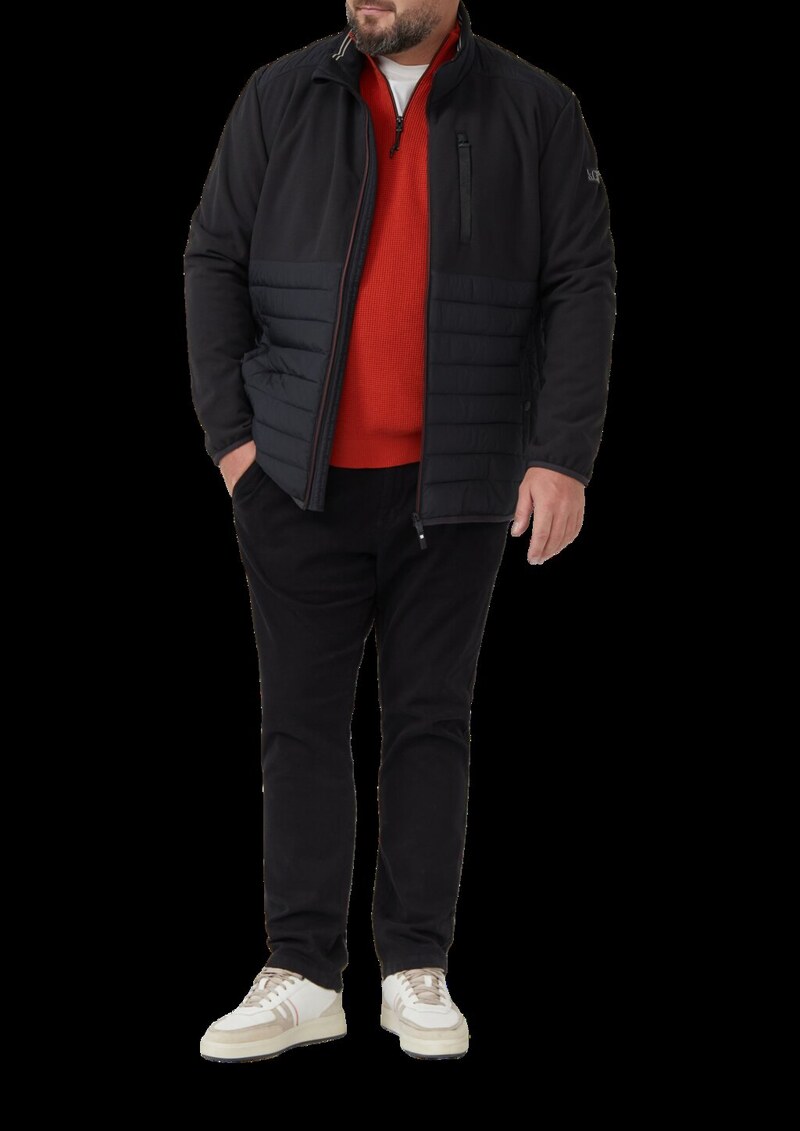 Pullover aus Strukturstrick mit Troyer-Kragen