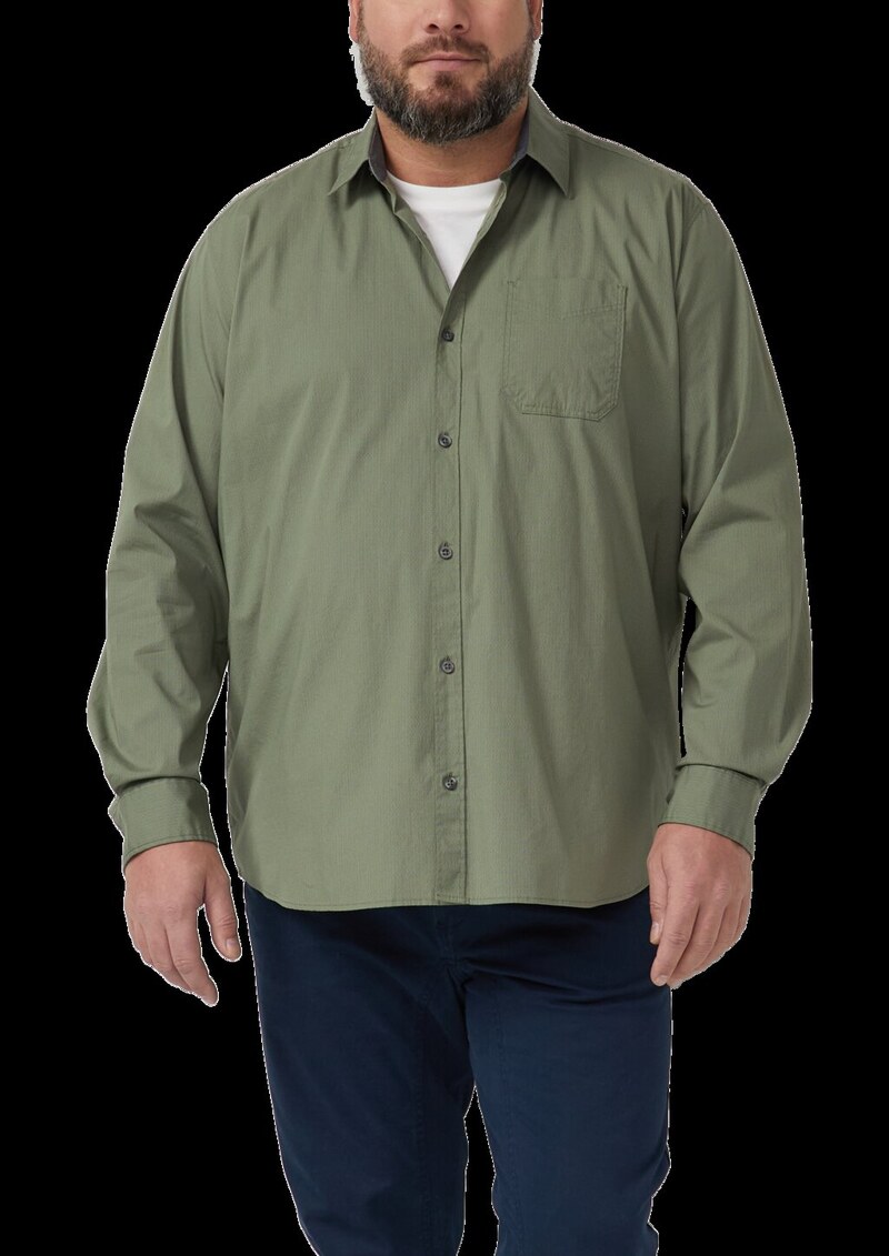 Regular Fit: Gemustertes Hemd mit Kentkragen