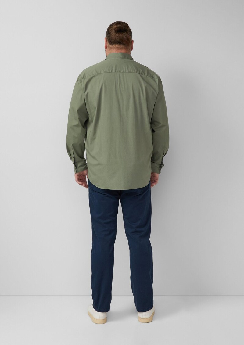 Regular Fit: Gemustertes Hemd mit Kentkragen