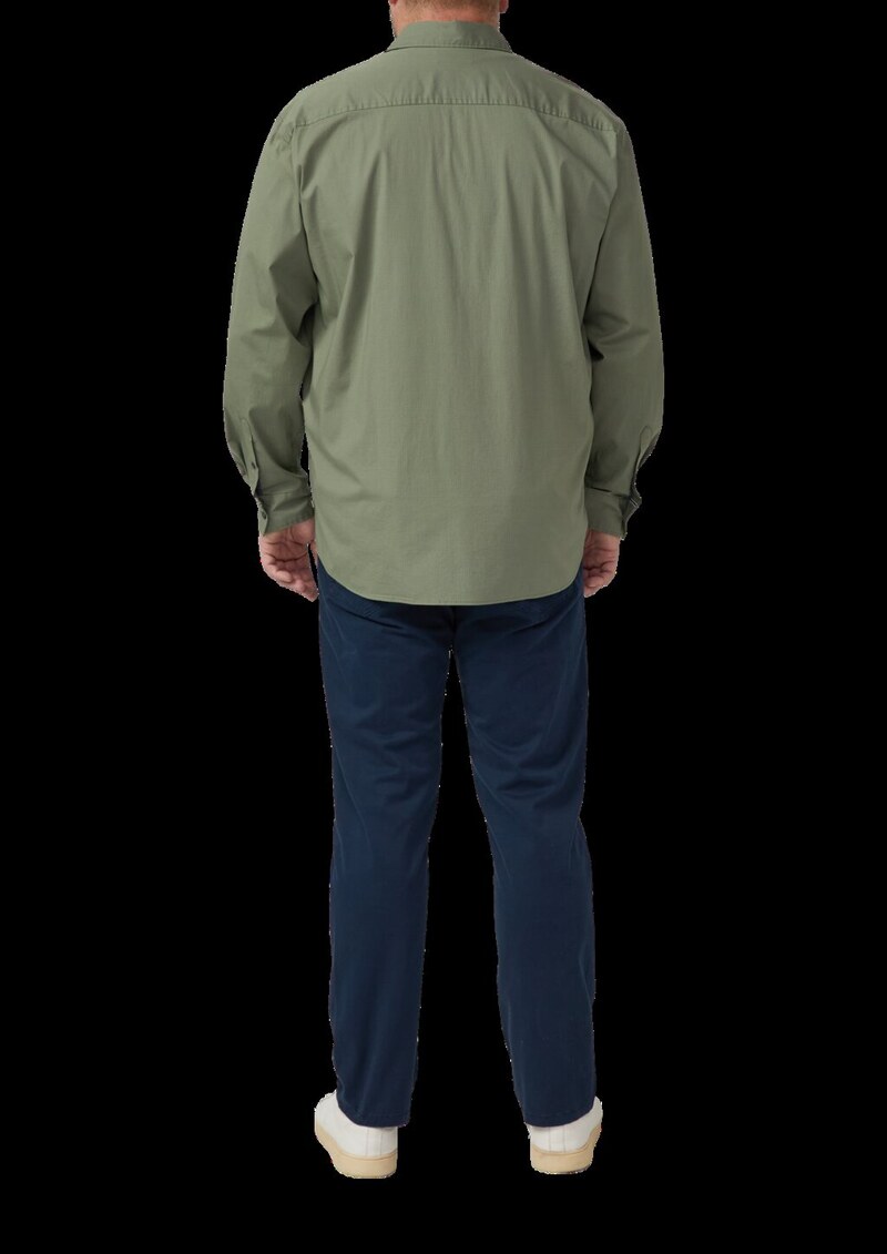 Regular Fit: Gemustertes Hemd mit Kentkragen