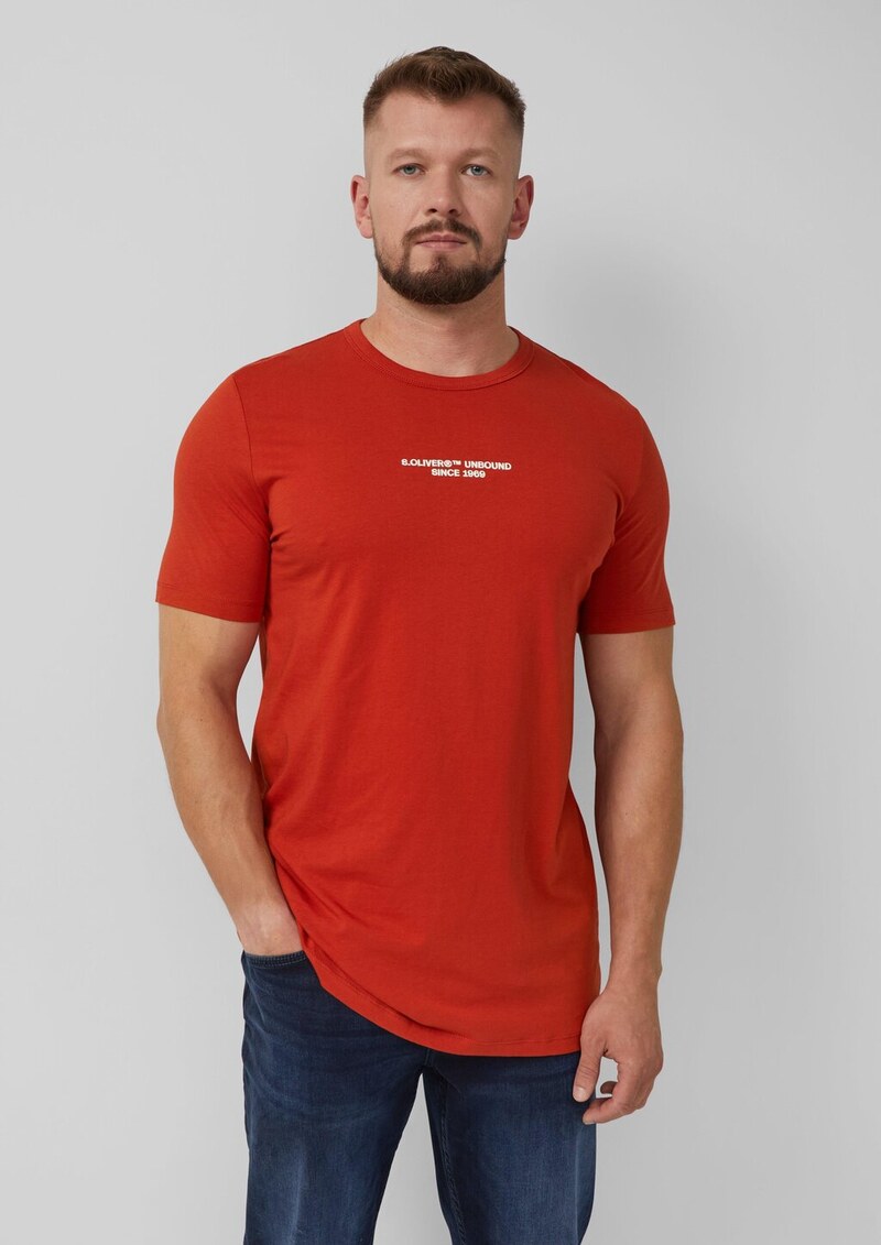 T-Shirt mit Artwork aus reiner Baumwolle