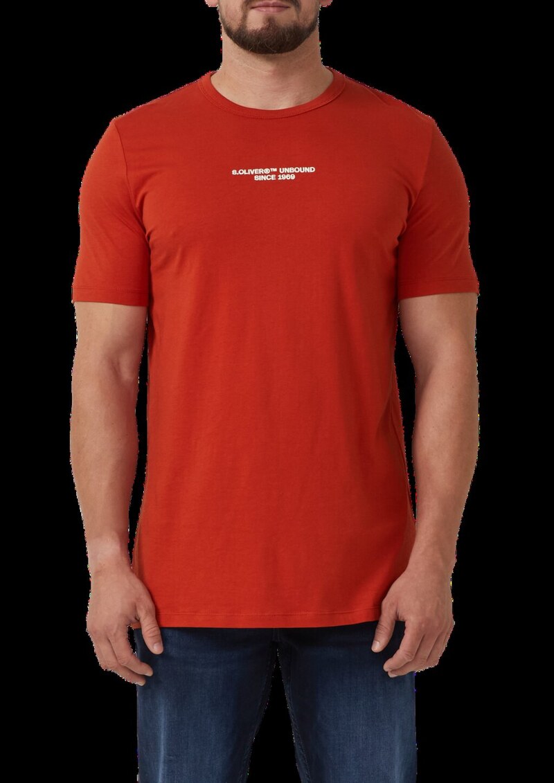 T-Shirt mit Artwork aus reiner Baumwolle