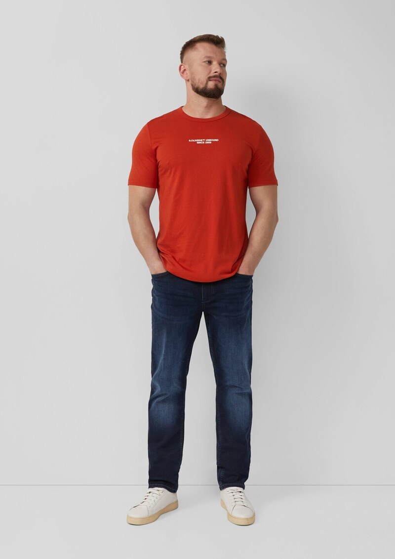 T-Shirt mit Artwork aus reiner Baumwolle