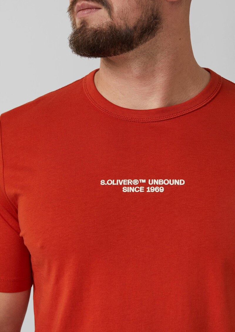 T-Shirt mit Artwork aus reiner Baumwolle