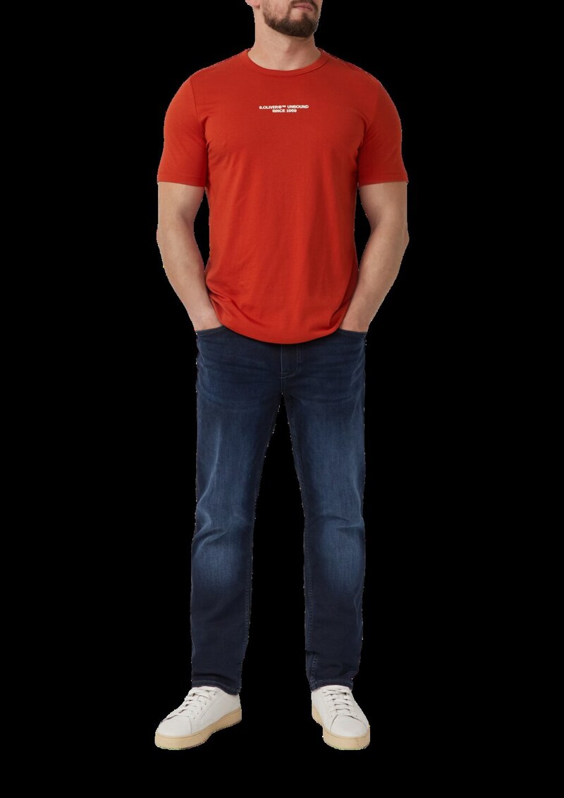 T-Shirt mit Artwork aus reiner Baumwolle