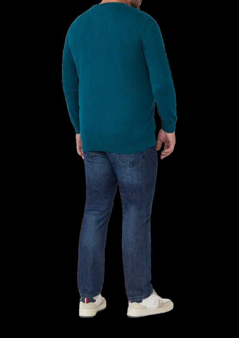 Baumwollpullover mit Logo-Stickerei