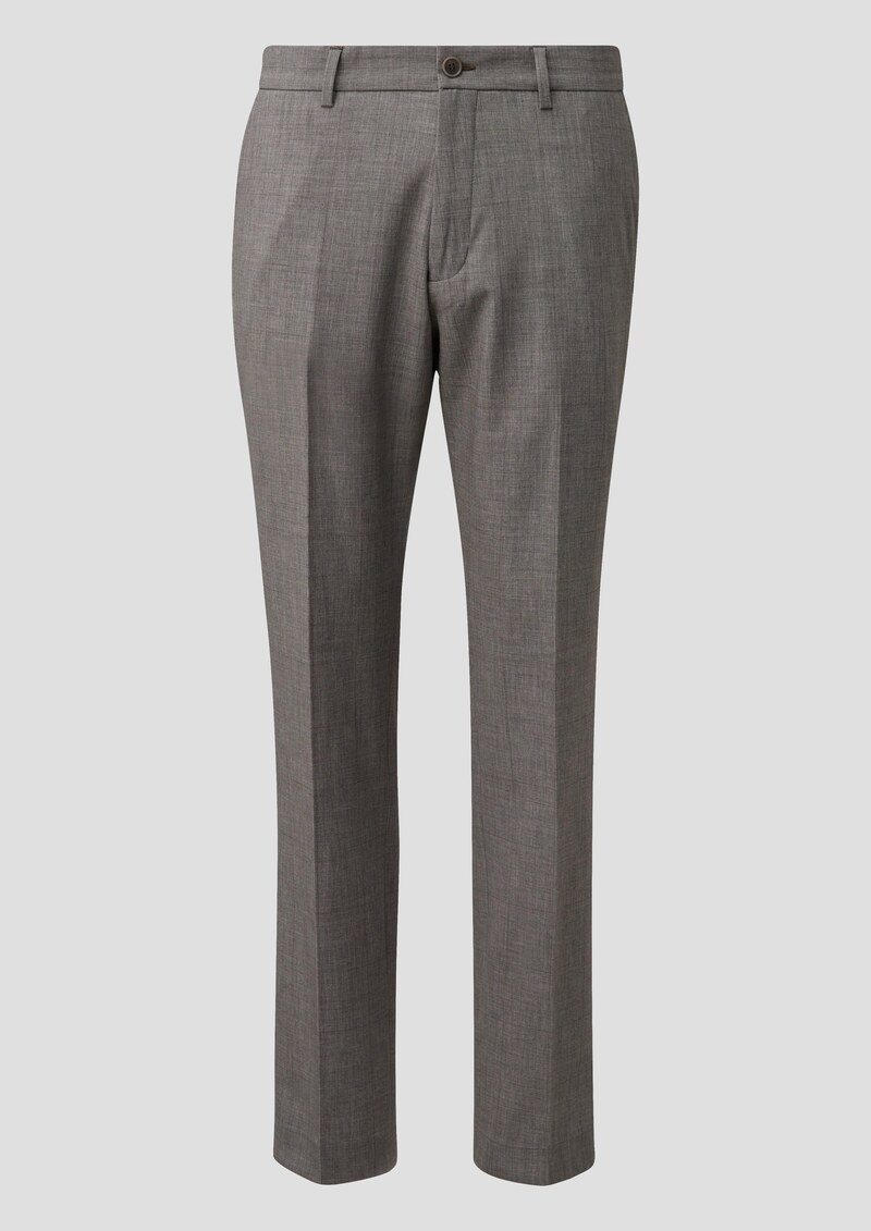 s.O PURE: Anzughose aus gemustertem Stretch-Gewebe