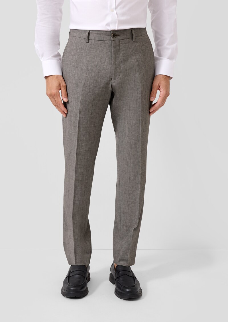 s.O PURE: Anzughose aus gemustertem Stretch-Gewebe