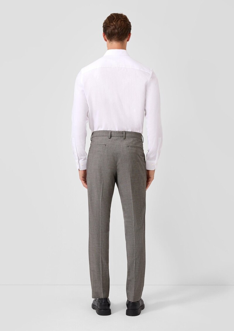 s.O PURE: Anzughose aus gemustertem Stretch-Gewebe