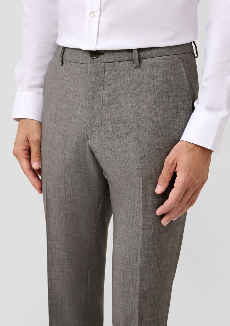 s.O PURE: Anzughose aus gemustertem Stretch-Gewebe
