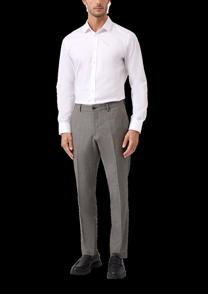 s.O PURE: Anzughose aus gemustertem Stretch-Gewebe