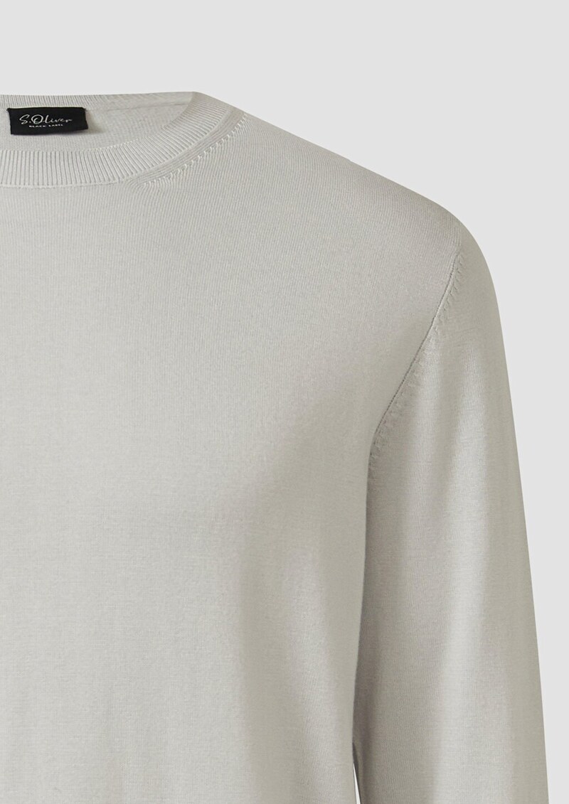 Edler Feinstrick-Pullover aus Baumwollmix
