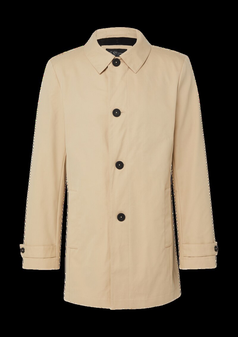 Leichter Kurzmantel aus Baumwollmix mit Umlegekragen