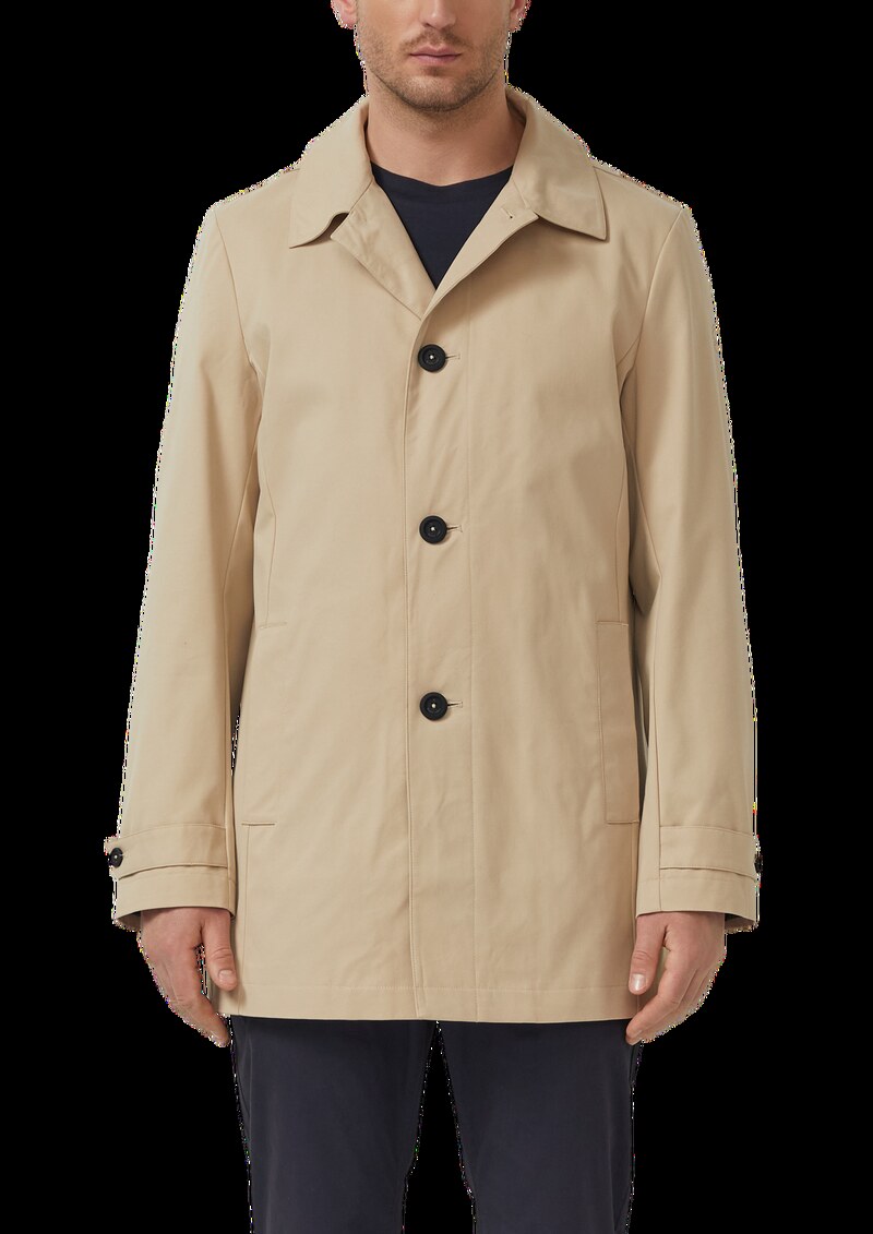 Leichter Kurzmantel aus Baumwollmix mit Umlegekragen